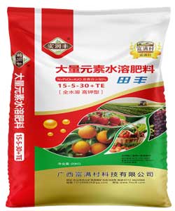 實潤豐大量元素水溶肥料田豐15-05-30型顆粒